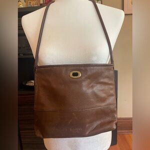 MARGOT brown leather shoulder bag